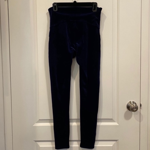 Spanx Velvet Leggings in Color Lapis Night - Picture 5 of 6